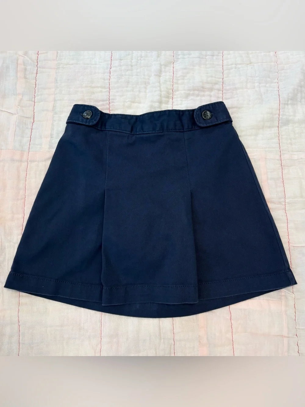 EUC Old Navy Girls Navy Pleated Skort, Sz M/8, Pull On School Uniform